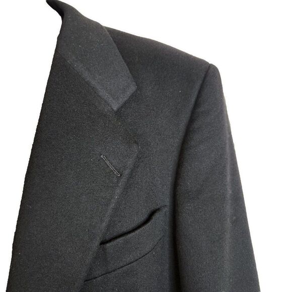 Hickey Freeman USA Made 2 Button Blazer Sport Coat 40 R Black Cashmere Boardroom - Picture 4 of 11